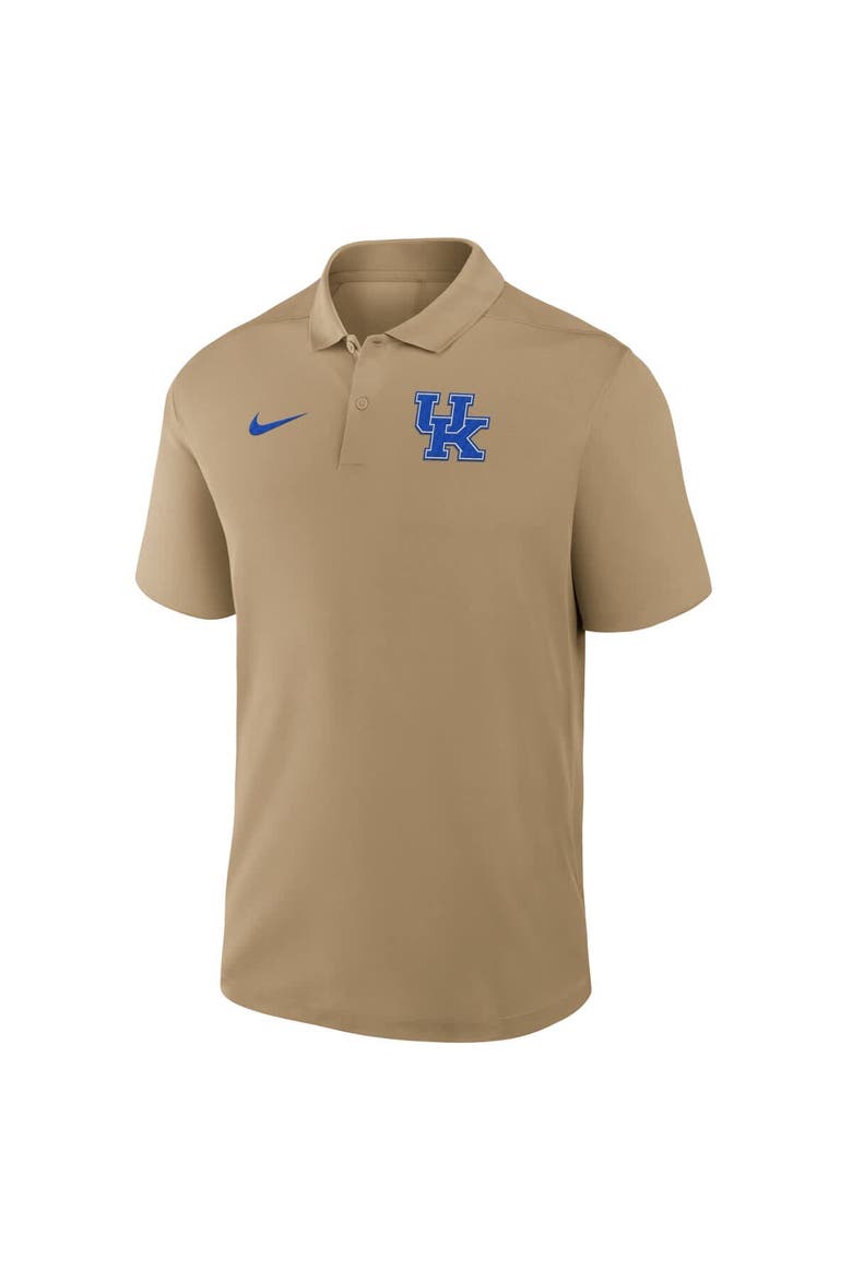 Men's Nike Tan Kentucky Wildcats Primetime Victory Primary Logo Performance Polo, Alternate, color, Tan