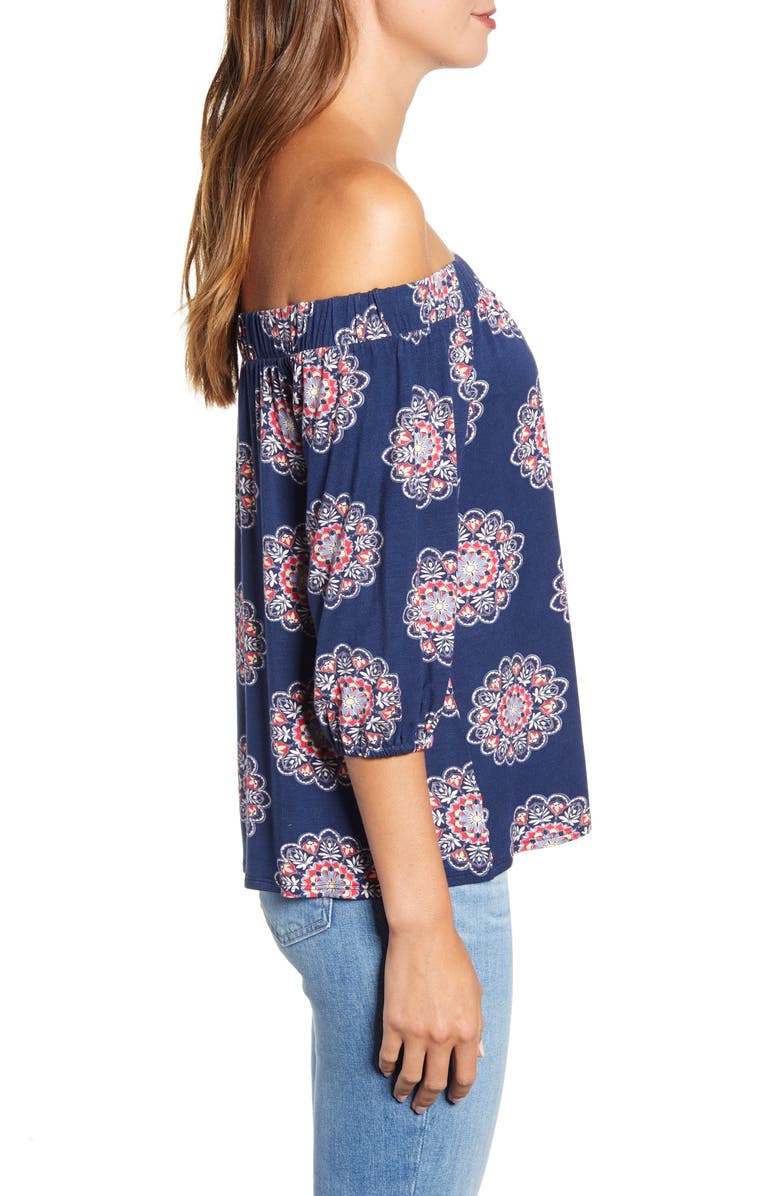 Loveappella Off the Shoulder Top, Alternate, color, 