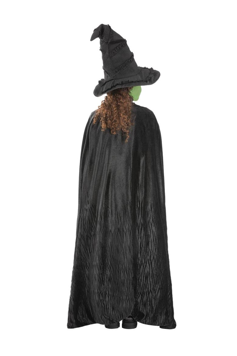 Wicked Deluxe Elphaba Girls Costume, Alternate, color, Black