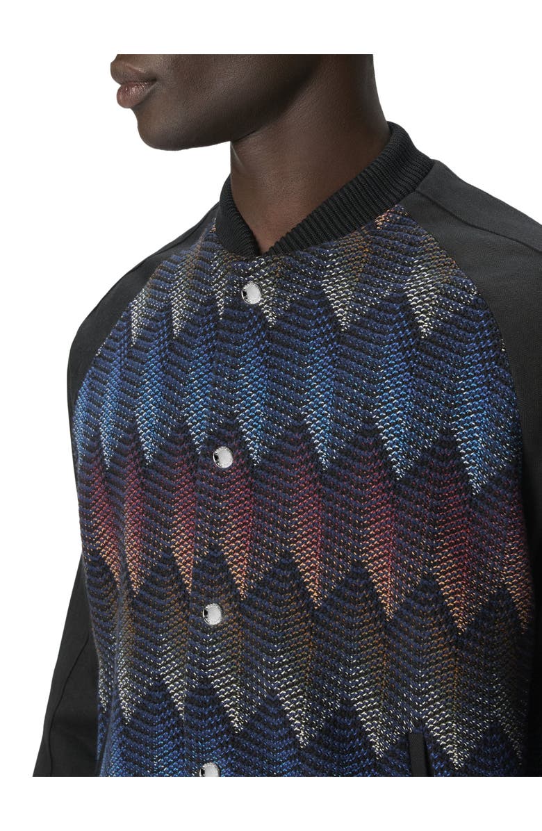 Missoni Cotton-blend Bomber Jacket With Zigzag Knit Insert, Alternate, color,