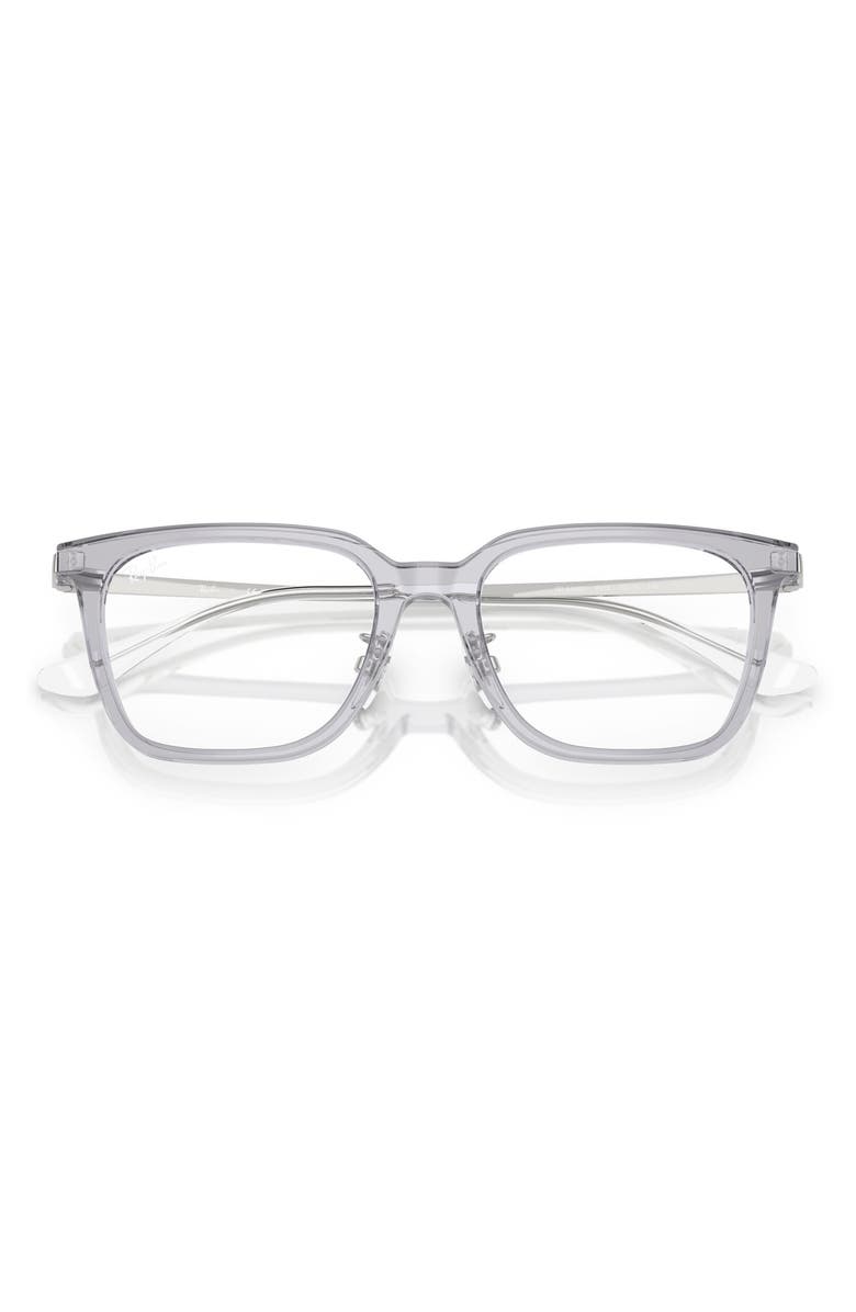 Ray-Ban 52mm Square Optical Glasses, Alternate, color, Grey Havana