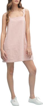 WISHLIST Denim Stripe A-Line Minidress