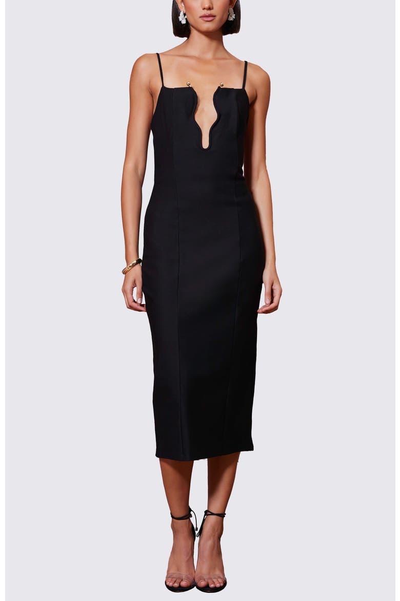 Gigi Ponte Dress, Main, color, Black