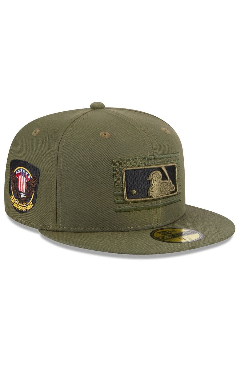 New Era Men's New Era Green MLB 2023 Armed Forces Day On-Field 59FIFTY Fitted Hat, Main, color,