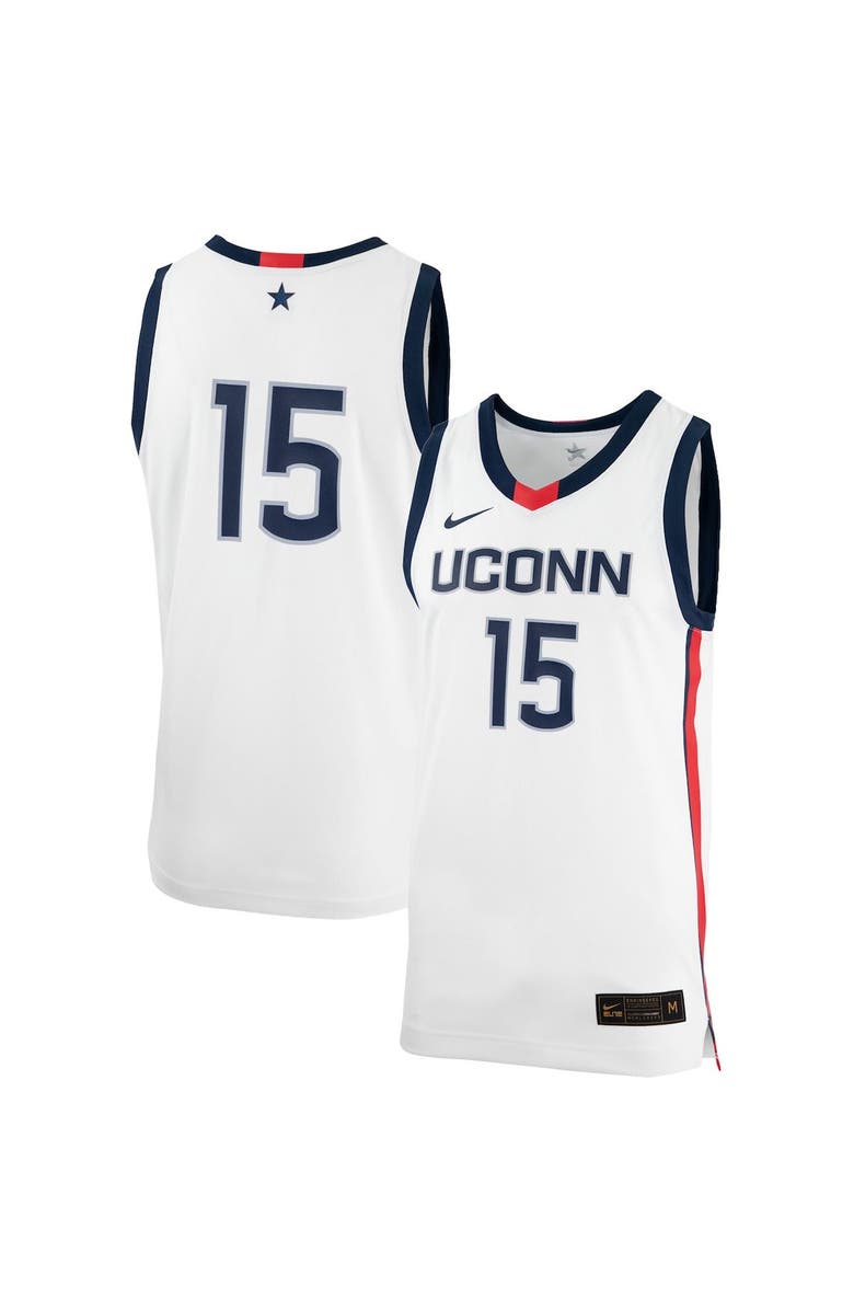 Nike Unisex Nike #15 White UConn Huskies Women's Basketball Replica Jersey, Alternate, color,