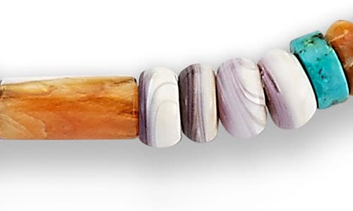 Samuel B. Beaded Shell Necklace In White Multi