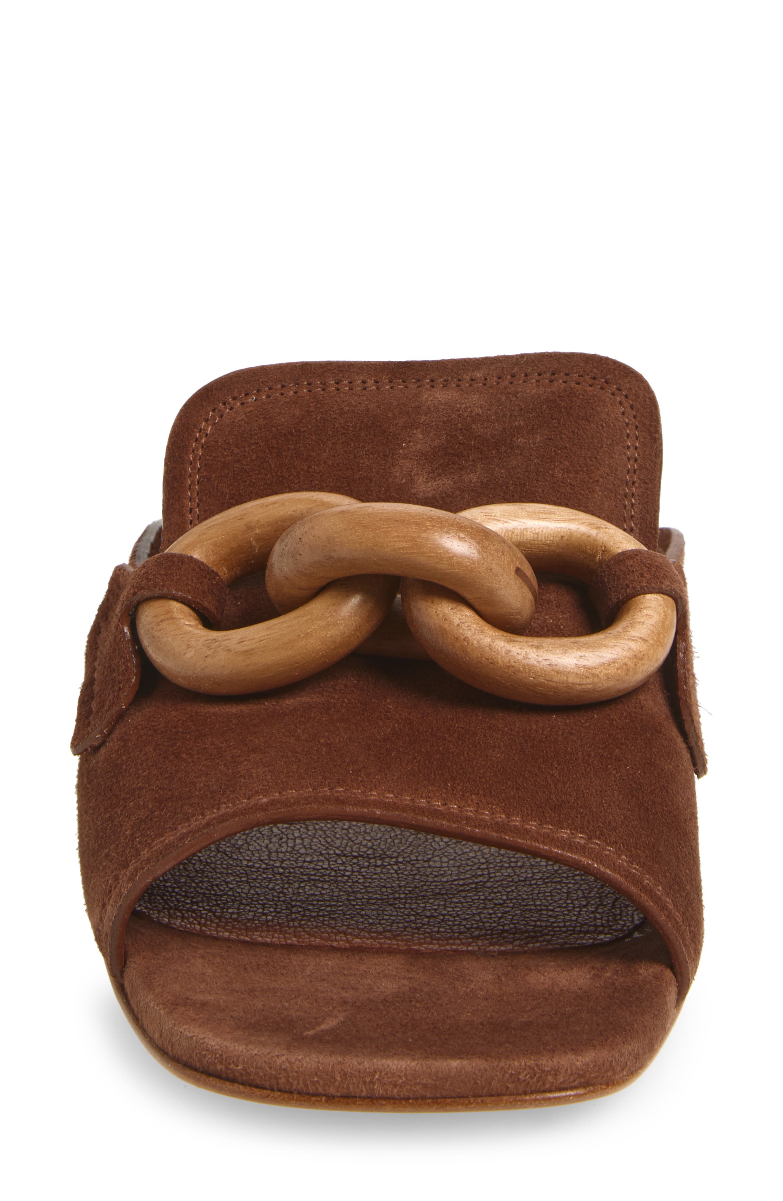 Pedro Garcia Enna Slide Sandal, Alternate, color, Spice Plush Suede-Walnut