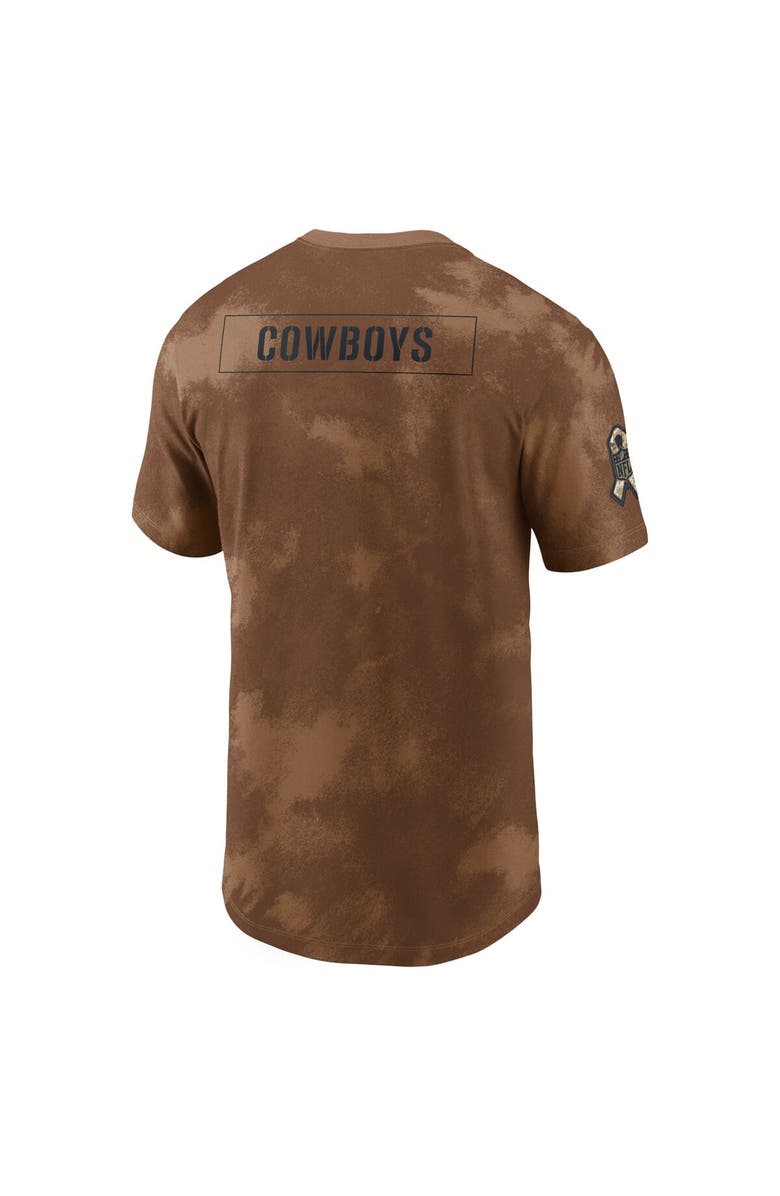 Nike Men's Nike Brown Dallas Cowboys 2023 Salute To Service Sideline T-Shirt, Alternate, color,