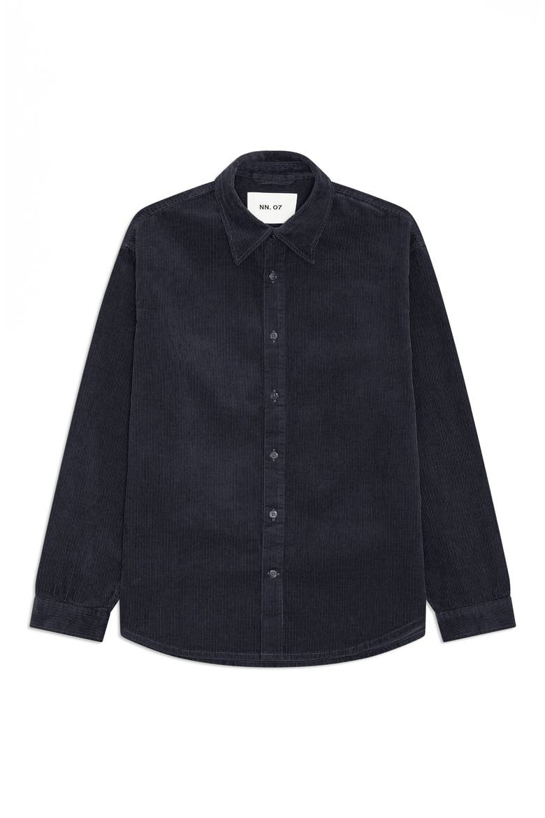 Casper Cotton Corduroy Overshirt, Alternate, color, MARINE NAVY