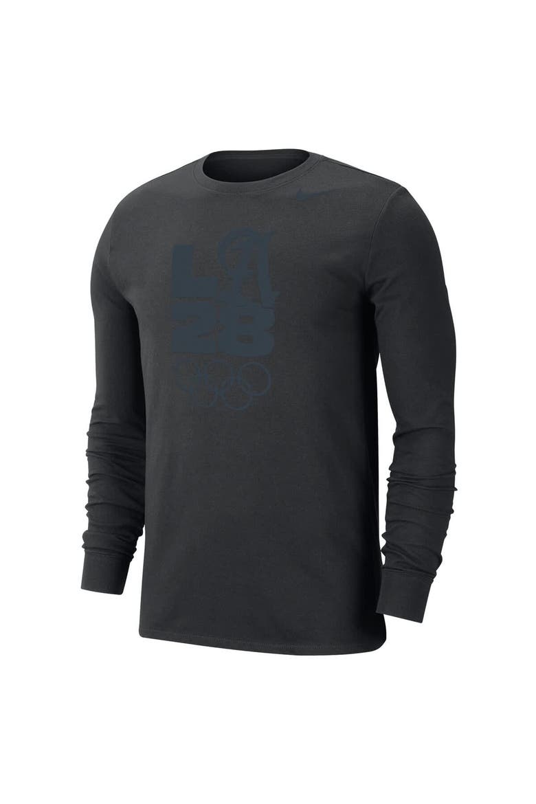 Men's Nike  Black LA28 Summer Olympics Team Issue Velocity Dri-FIT Long Sleeve T-Shirt, Alternate, color, Black