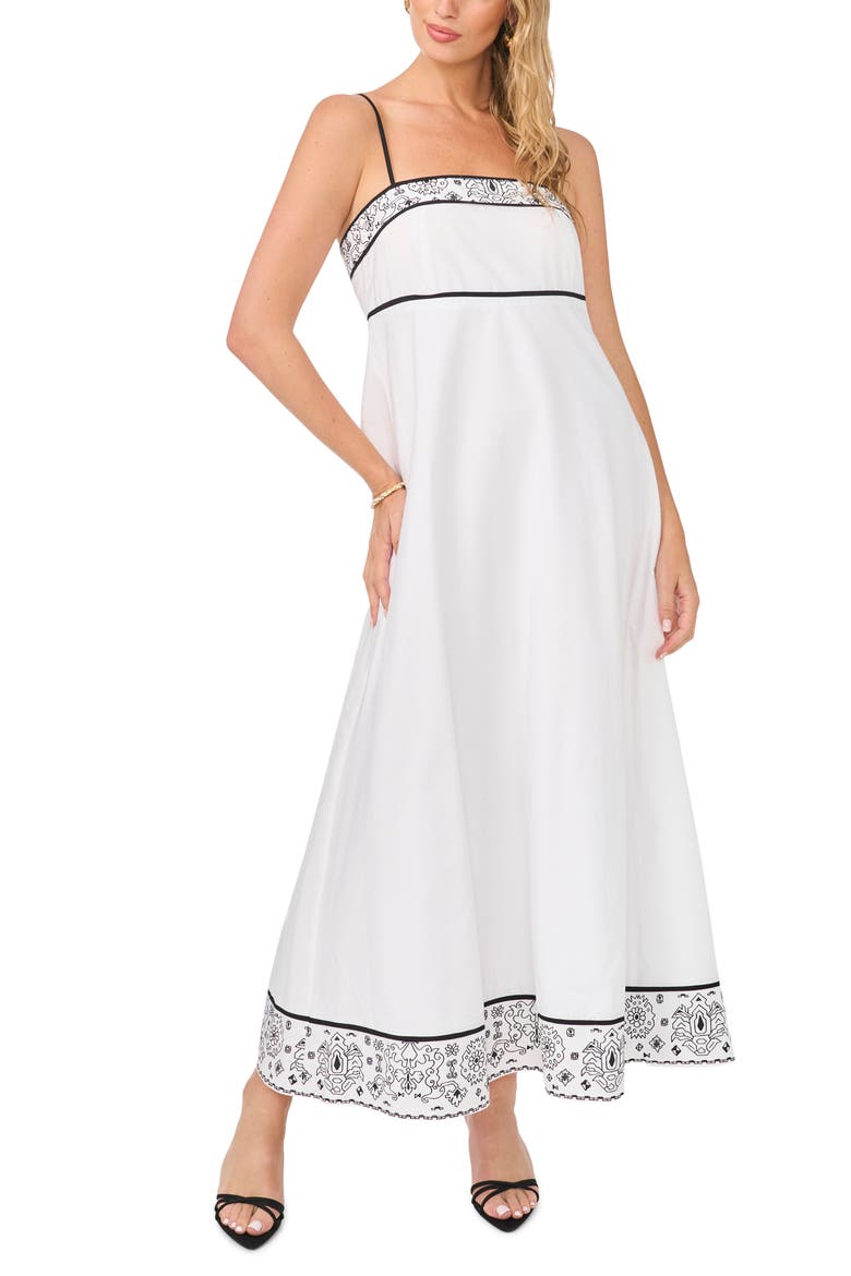 Square Neck Cotton Dress, Alternate, color, RICH BLACK