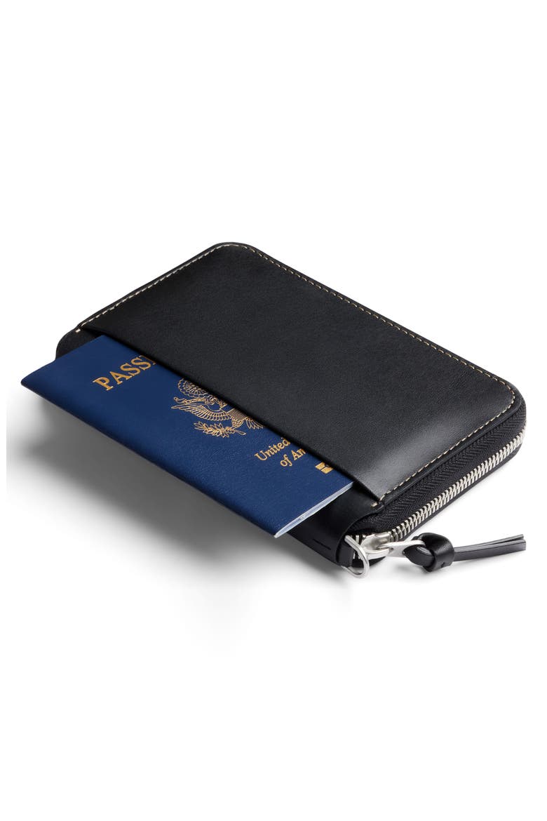 Leather RFID Folio Wallet, Alternate, color, BLACK