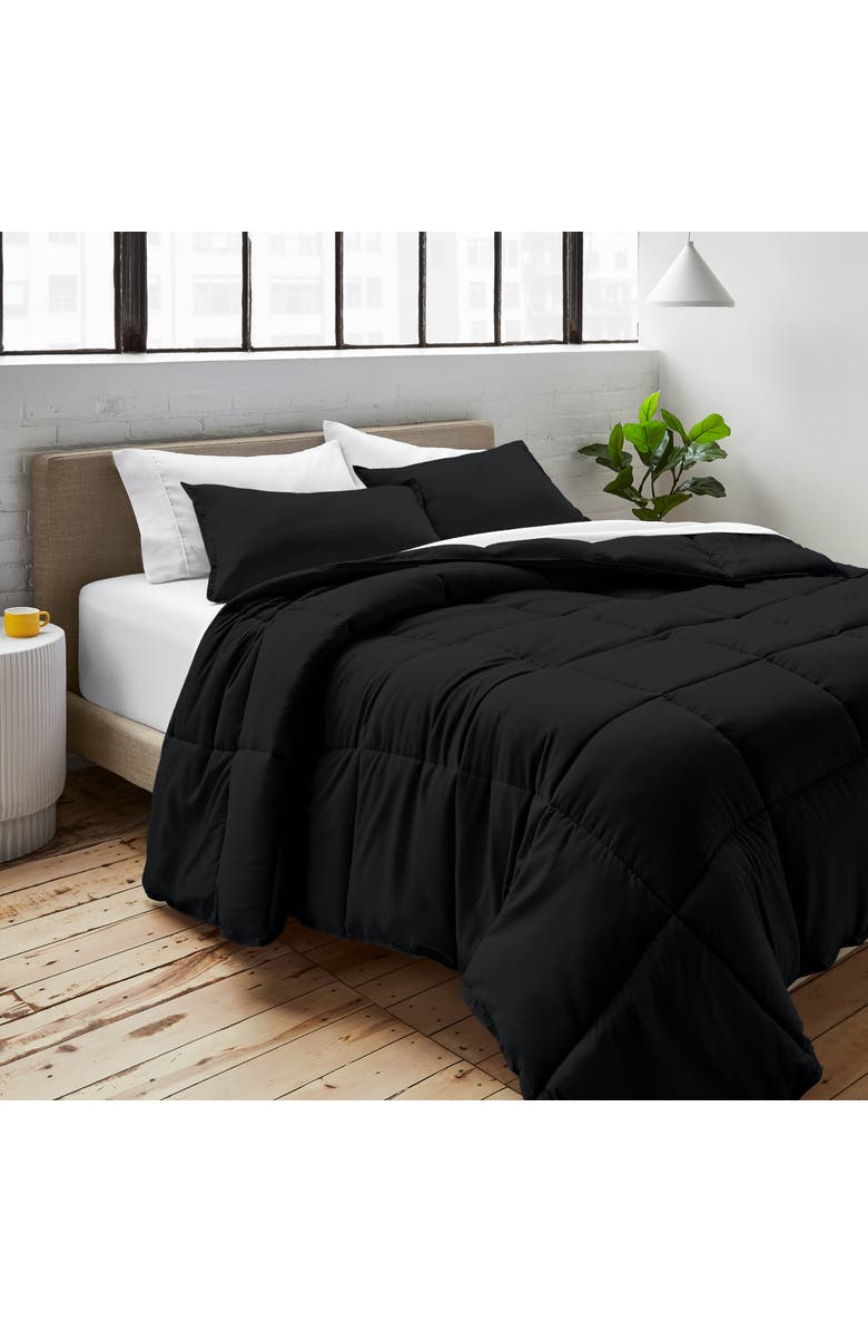 Bare Home All-Season Down Alternative Comforter Set - Oversized Queen, Alternate, color, Black