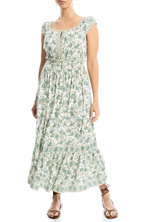 Floral Smocked Maxi Dress