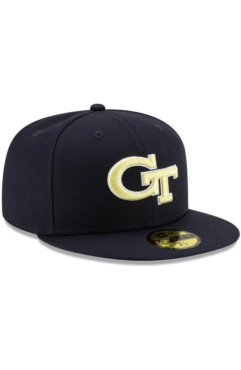 New Era Men's New Era Navy Georgia Tech Yellow Jackets Primary Team Logo Basic 59FIFTY Fitted Hat, Alternate, color, Navy