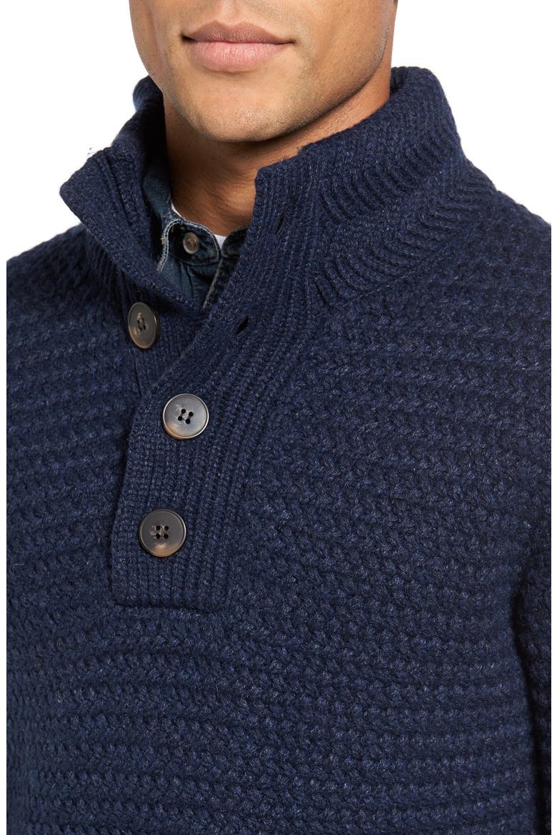 Military Henley Sweater, Alternate, color, NAVY
