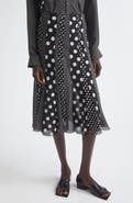 Junya Watanabe Polka Dot Georgette Midi Skirt