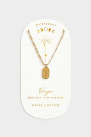 Katie Loxton 'Virgo' Waterproof Gold Zodiac Necklace