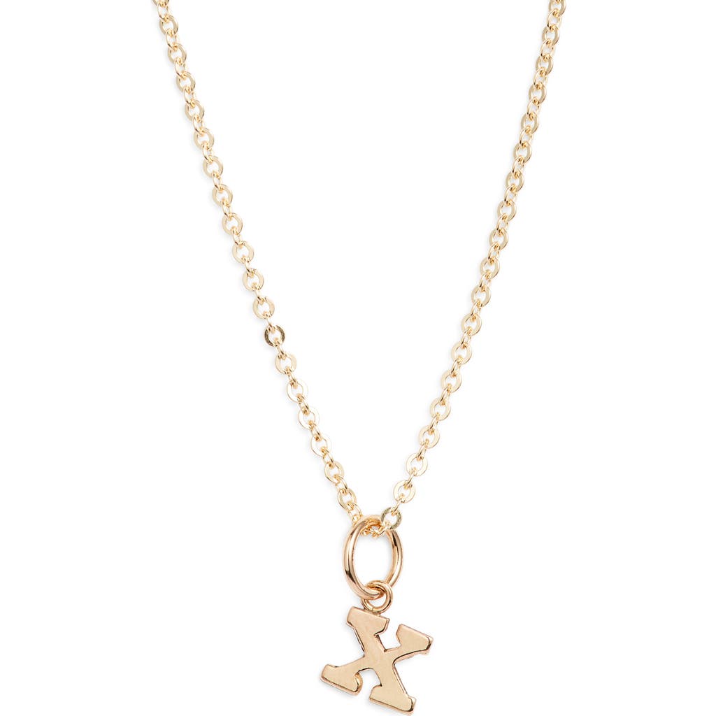 Nashelle Initial Pendant Necklace In Gold Fill - X
