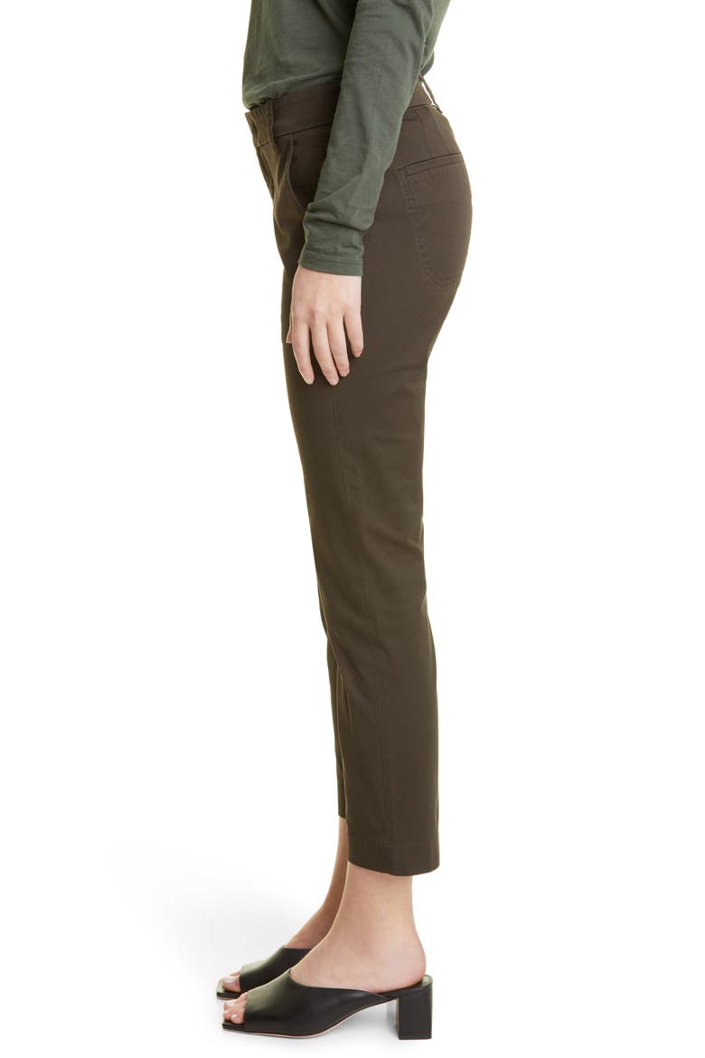 Crop Stretch Cotton Chinos, Alternate, color, DEEP LAUREL