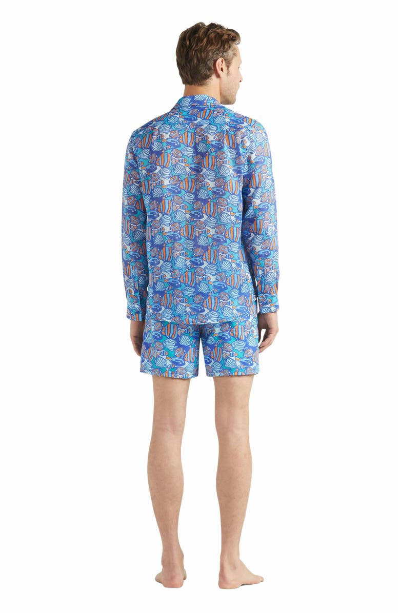 Vilebrequin Men's Fishy Vibes Ramie Shirt, Alternate, color,