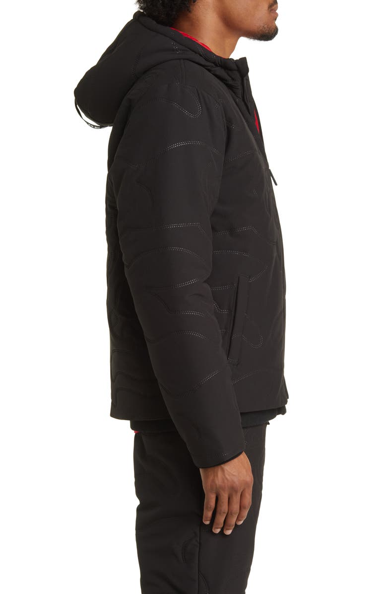 ICECREAM Debossed Running Dog Hooded Jacket, Alternate, color,