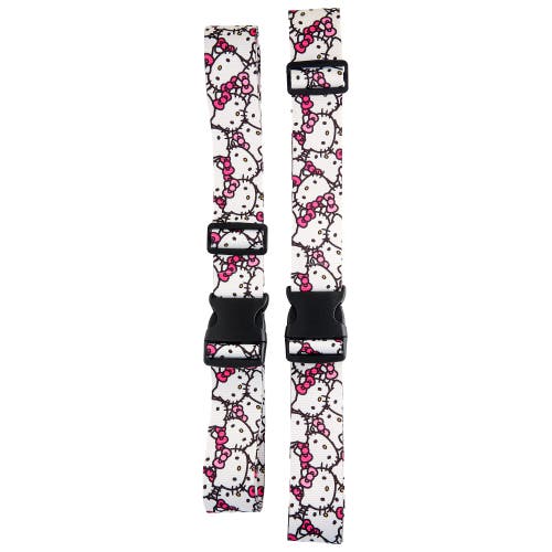 Hello Kitty Luggage Strap, 2-piece Set In Black
