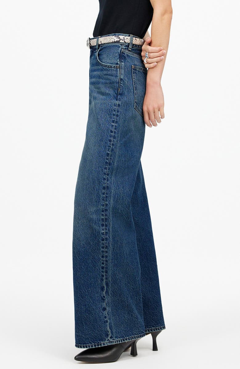 Madewell High Waist Superwide Leg Jeans, Alternate, color, Concho Wash