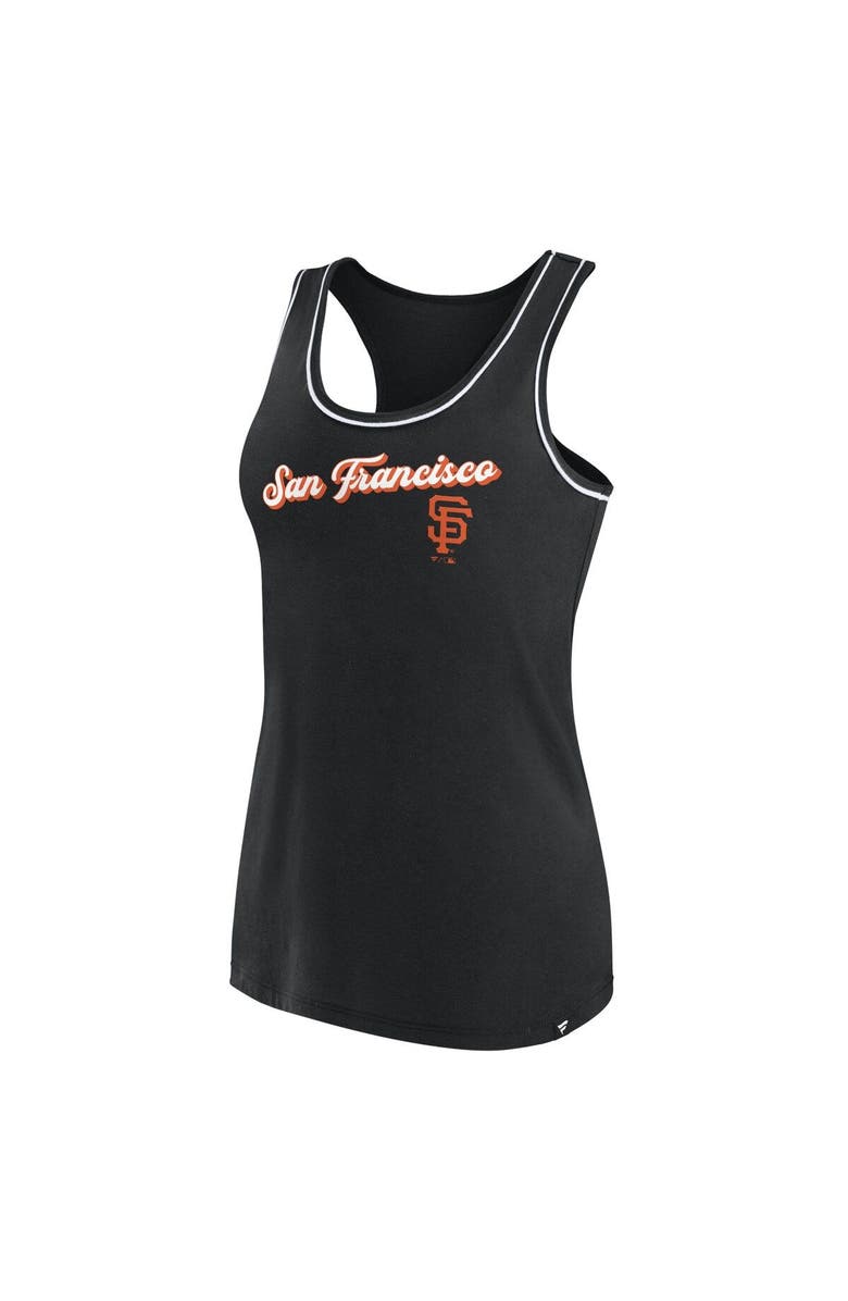FANATICS Women's Fanatics Branded Black San Francisco Giants Wordmark Logo Racerback Tank Top, Alternate, color, 