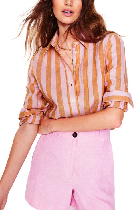 Timeless Stripe Buttoned Top main image 0