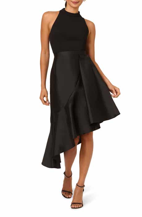 Adrianna Papell Crepe & Taffeta Cocktail Dress