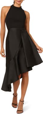 Adrianna Papell Crepe & Taffeta Cocktail Dress