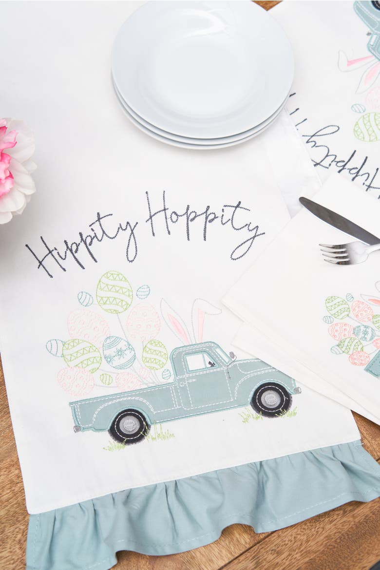 Hippity Hoppity Easter Napkin, Alternate, color, White