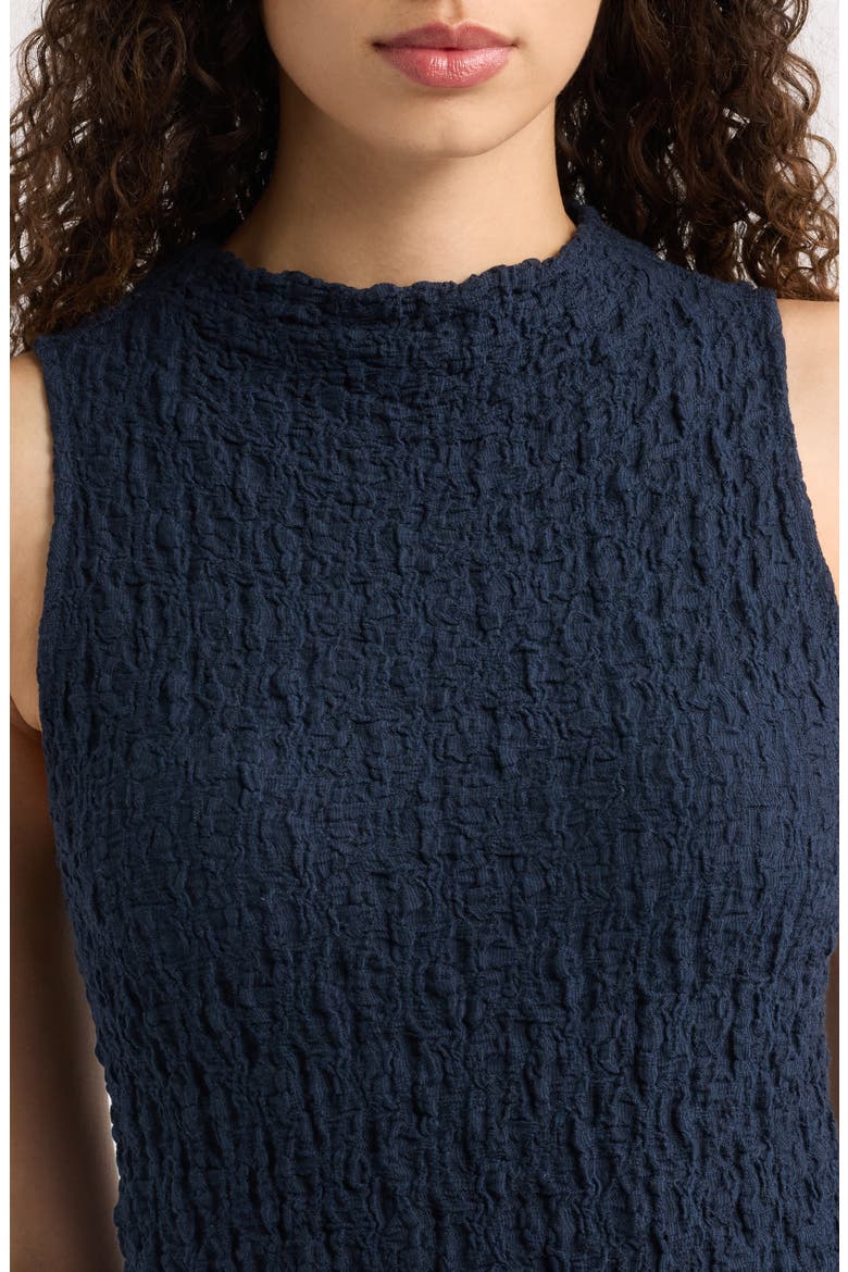 Funnel Neck Sleeveless Dress, Alternate, color, MARINA BLUE