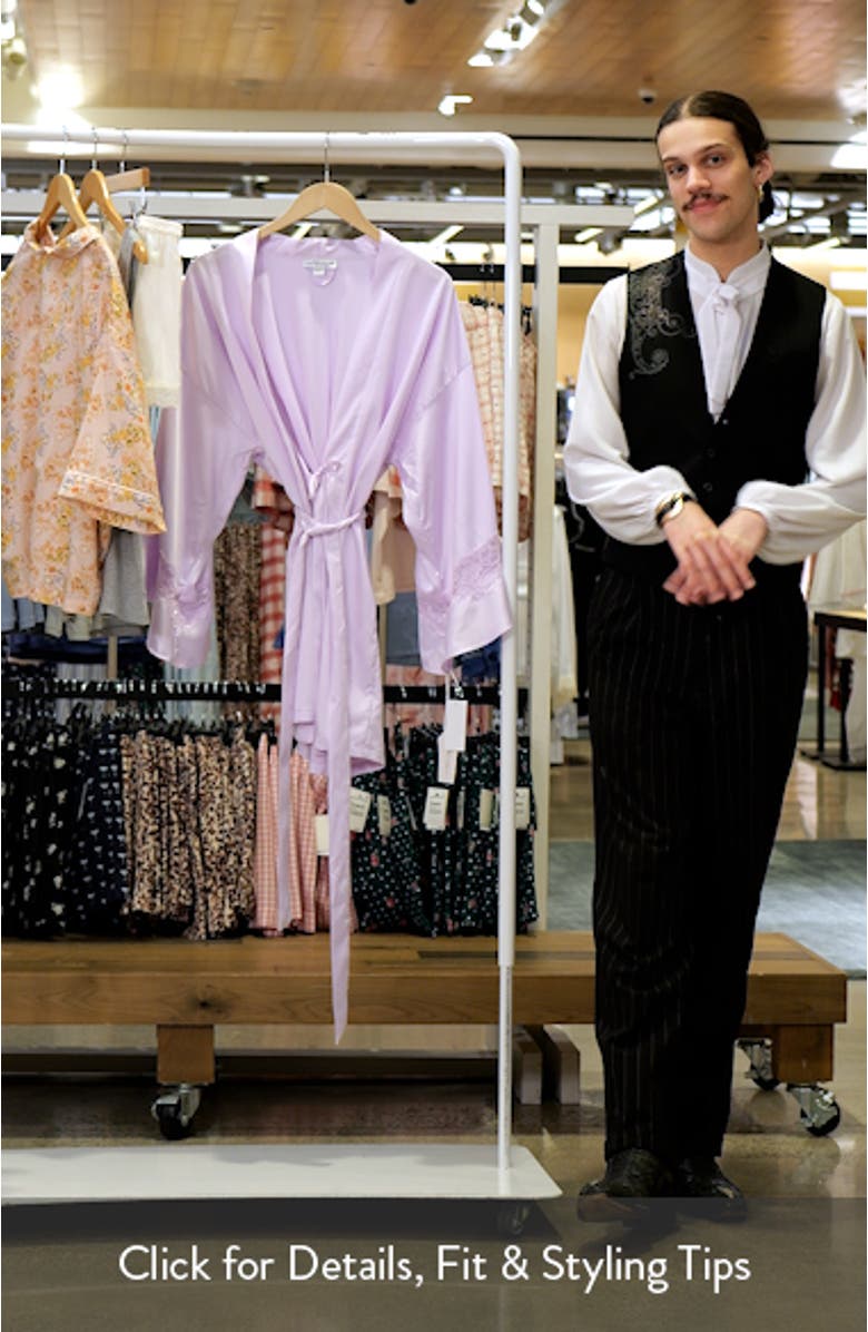 Lace Trim Satin Robe, sales video thumbnail