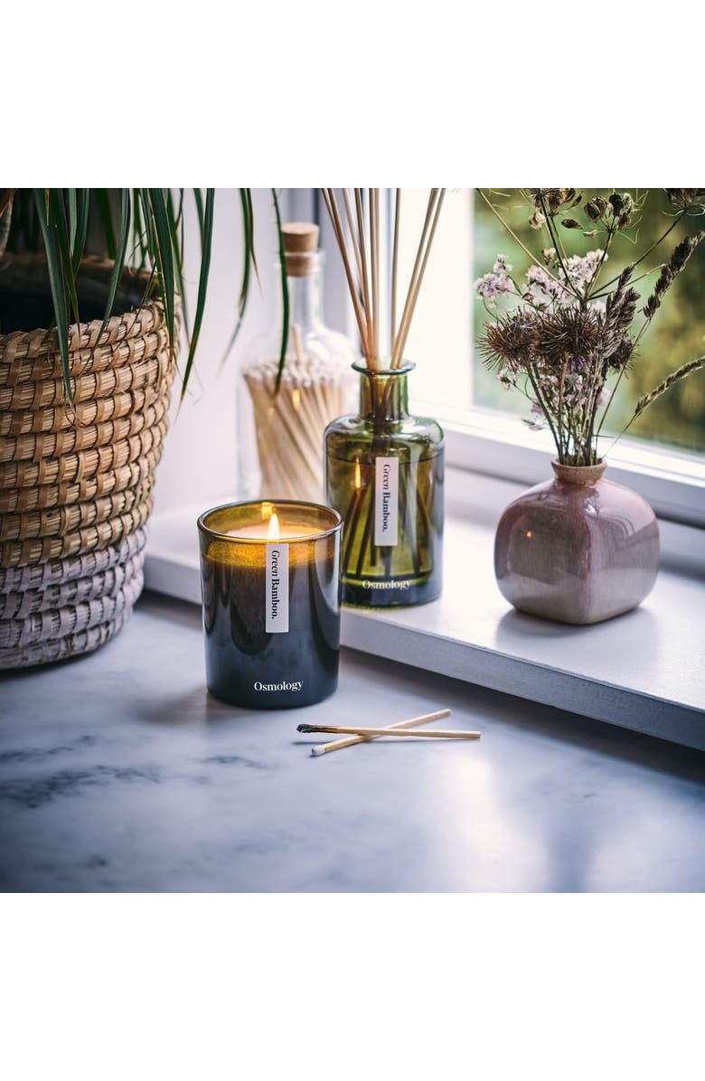 Osmology Green Scented Candle - Cypress Patchouli and Orange, Alternate, color, Green