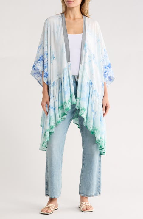 Ethereal Floral Ruffle Trim Topper