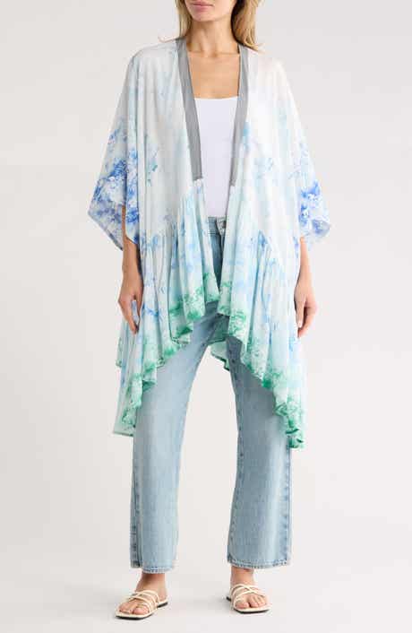 Vince Camuto Ethereal Floral Ruffle Trim Topper