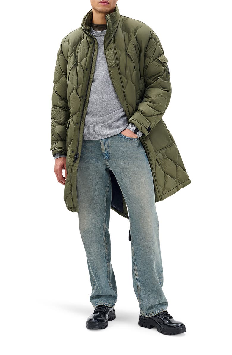 rag & bone Dane Quilted Down Parka, Alternate, color, Dark Olive