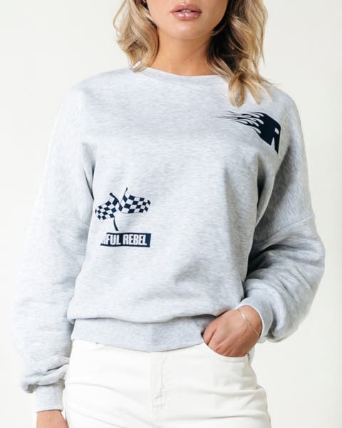 Racer Logo Dropped Shoulder Sweat