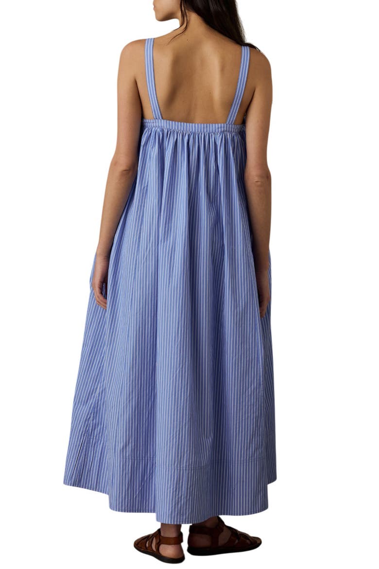 Coastal Poplin Emmy Maxi Dress, Alternate, color, DEEPWATER STRIPE
