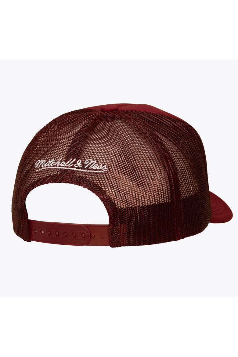 Men's Mitchell & Ness Burgundy Colorado Avalanche Head Coach Trucker Adjustable Hat, Alternate, color, Burgundy