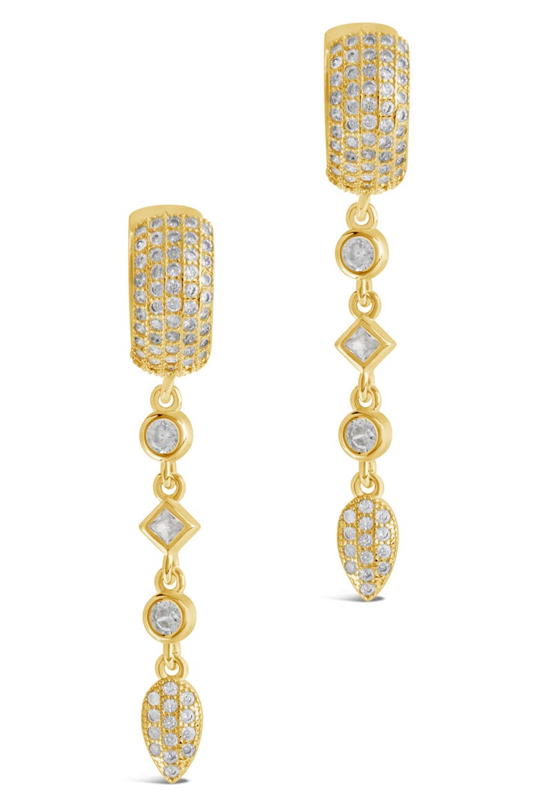 Malin Drop Hoop Earrings, Alternate, color, GOLD