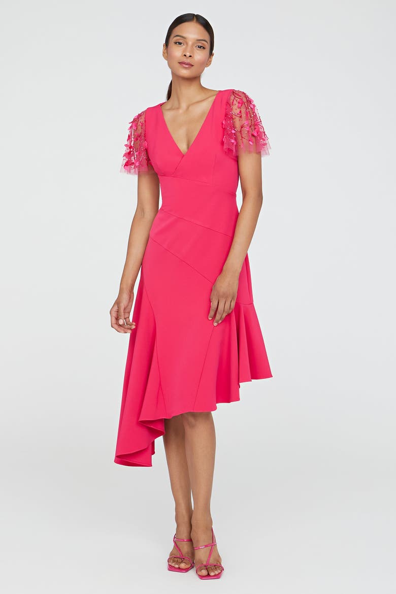 Jazlyn Asymmetric Dress, Main, color, Begonia