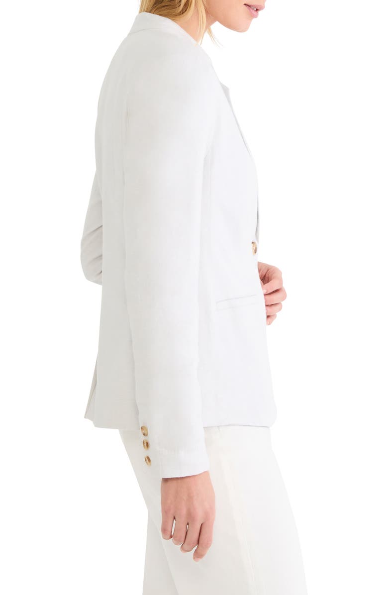 NIC+ZOE Eva Linen Blend Blazer, Alternate, color, Silver Wisp