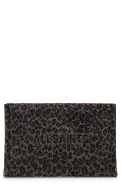 Izzy Leopard Faux Fur Clutch