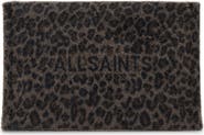 AllSaints Izzy Leopard Faux Fur Clutch