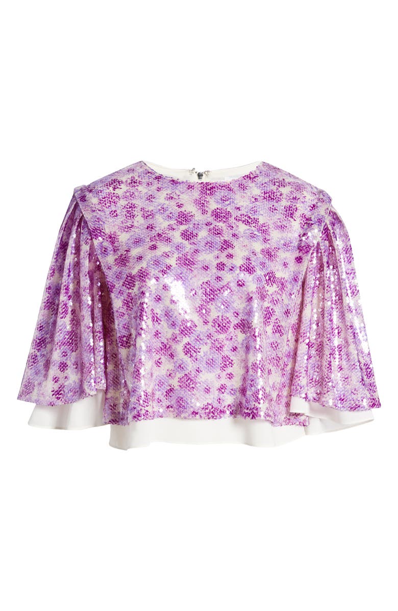 Endless Rose Floral Print Sequin Top, Alternate, color,