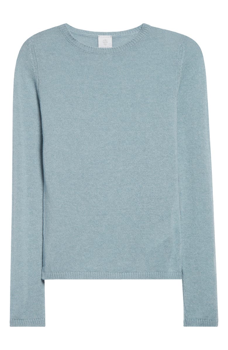 Eleventy Fine Gauge Cashmere Sweater, Alternate, color, Aqua