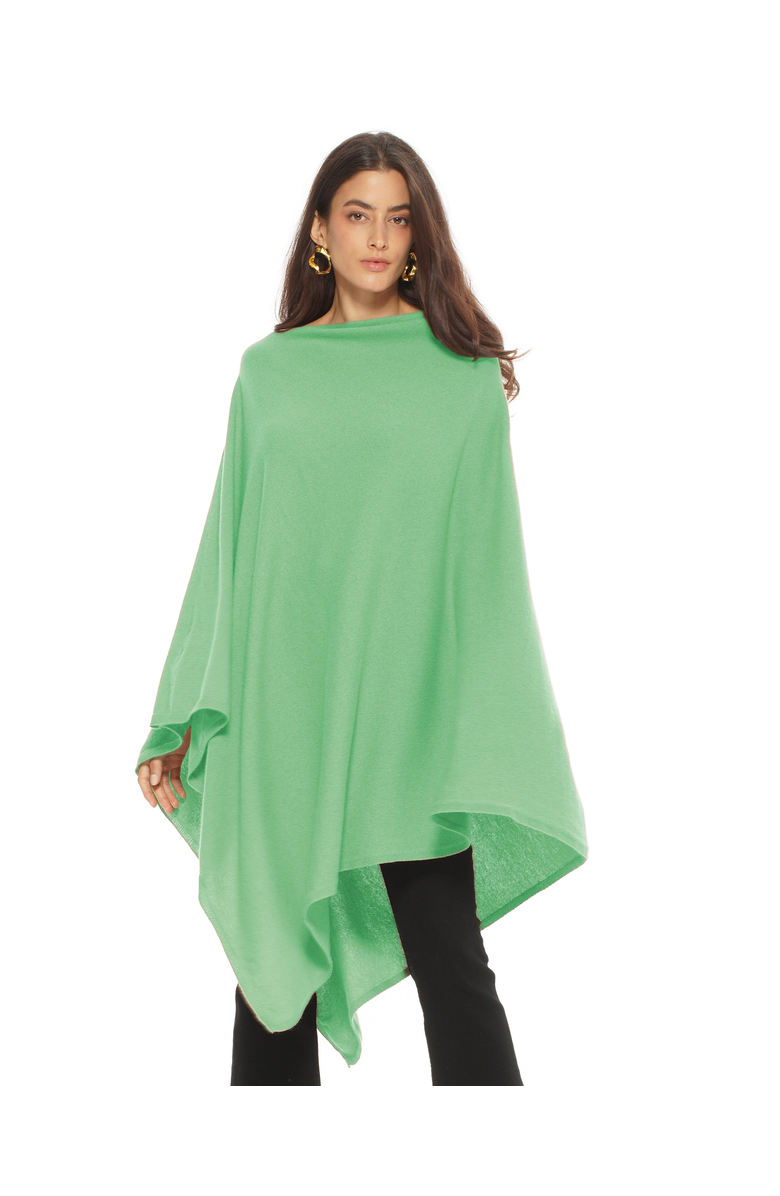 Monticelli Cashmere Pure Cashmere Long Poncho, Main, color, Kiwi